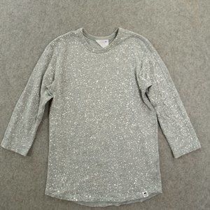 G-Star Raw Sweatshirt Womens Small Gray Crew Neck Long Sleeve Heather Logo